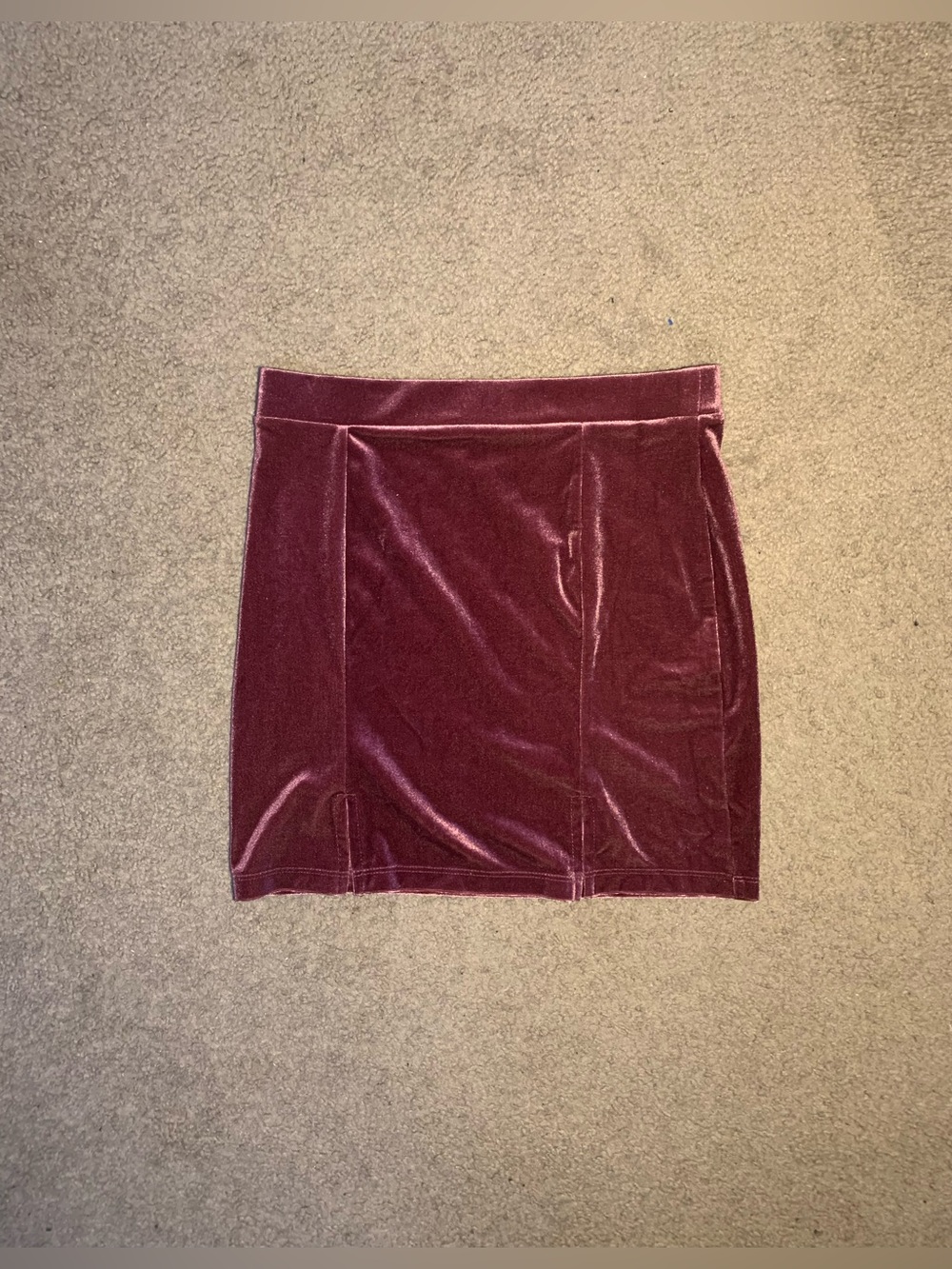 Forever 21 Burgundy Velvet Mini Skirt